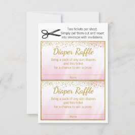Garotas Douradas Rosa Fraldas Bilhetes de Raffle