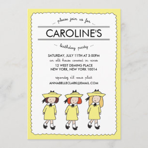 Garotas francesas  Convite de Aniversário