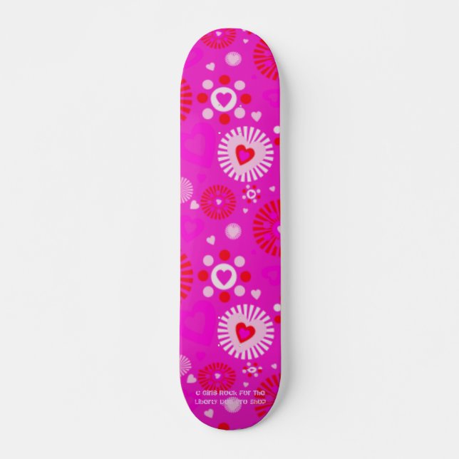 GAROTAS ROCK PRO SKATEBOARD - FUSHIA DE PINCO QUEN (Frente)