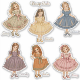 Garotas Vintage: Adesivos da Coleção Base