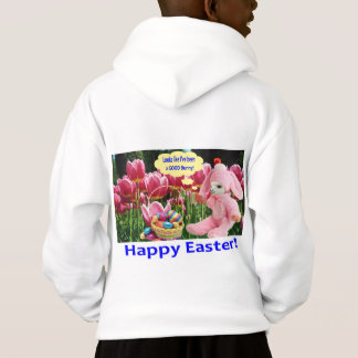 garotinho. Felz pascoa alpaca/coelho