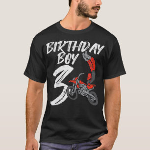 Garoto aniversário de criança 3 Camisa Legal Mot