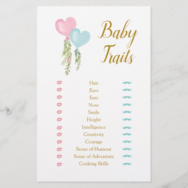 Garoto Balão ou Gênero Menino Revela Traços De Beb (Frente)