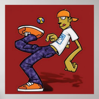Garoto Bicking a Hacky Sack - Poster