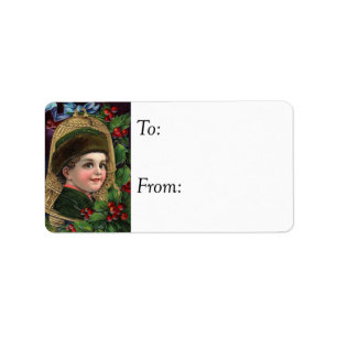 Garoto Bonito no Ornamento Celular Etiqueta de Pre