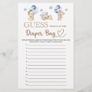 Garoto chá de fraldas o que está no saco de fralda