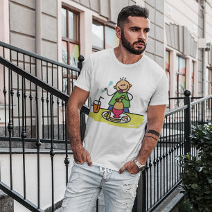Garoto Comendo Uma Camisa De Ovo Enrolada