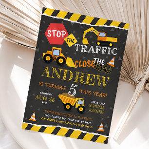 Garoto de Convite de Aniversário de Construção