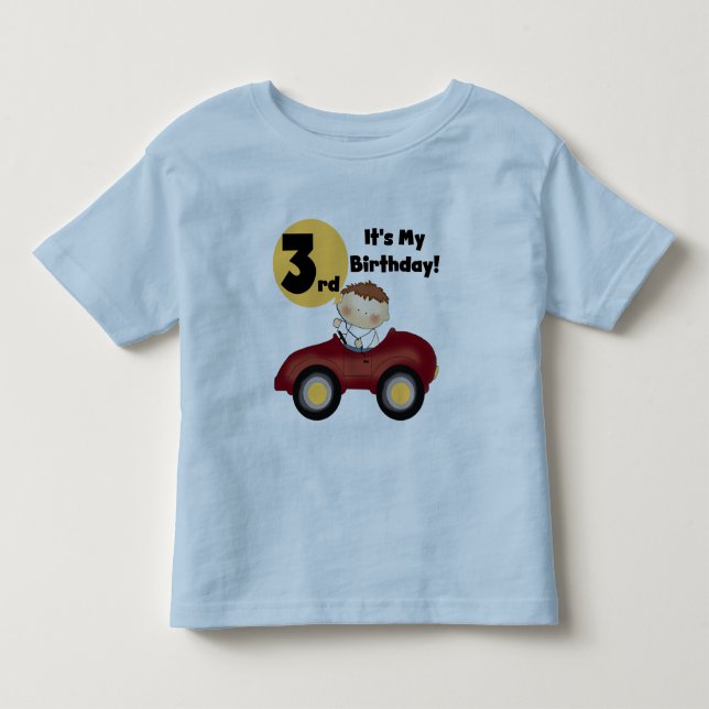 Garoto em camisetas e presentes de aniversário de  (Frente)