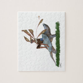 Garoto Fada Andando Na Tartaruga Quebra-cabeça