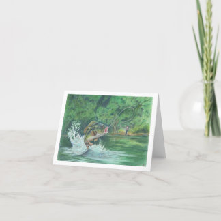 Garoto pegando um Cartão de Nota de Peixe