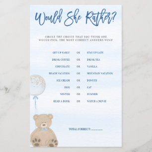 Garoto Teddy Bear Balão Azul Ela Preferencialmente