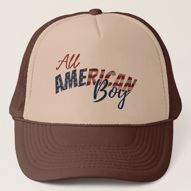 GAROTO TOTALMENTE AMERICANO BONÉ DE CAMINHONEIRO (Frente)