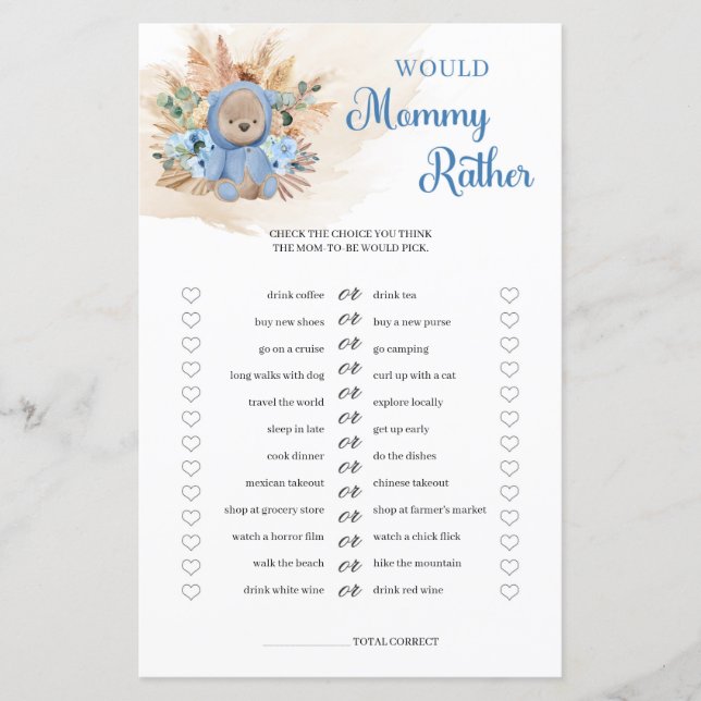 Garoto ursinho-peluche erva-pampas Mamãe Preferenc (Frente)