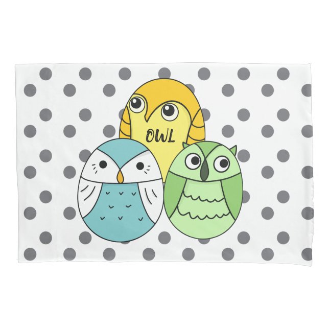 Garotos brancos de coruja, pontos adoráveis (Frente)