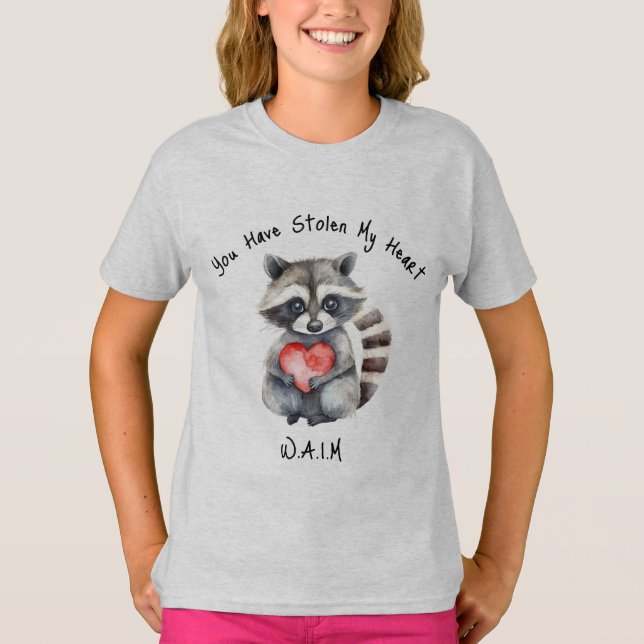 Garotos raccoon com camisa cardíaca (Frente)