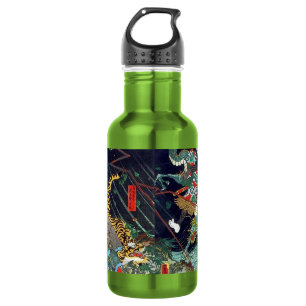 Garrafa 龍 虎, 豊 Dragão e Tiger, Toyokuni, Ukiyo-e