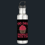 Garrafa 100 Dias Empurrados Com Cupcake De Diversão<br><div class="desc">100 Dias Empurrados Com Cupcake De Diversão 100º Dia De Camisa De Garota Escolar</div>