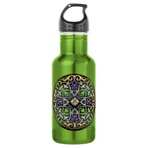 Garrafa [200] Cruz Celta [Dourada com Enamel Negro]