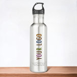 Garrafa 24 oz Stainless Steel Water Bottle with Your Logo<br><div class="desc">Personalize this 24 ounce stainless steel water bottle with your own company logo, slogan, website address, or other custom text. It's lightweight and BPA free. Custom branded water bottles can advertise your business as corporate gifts and swag. Encouraging the use of reusable water bottles in your office can save costs...</div>