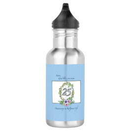 Garrafa 25 aniversário da Católica Nun Wreath e Silver