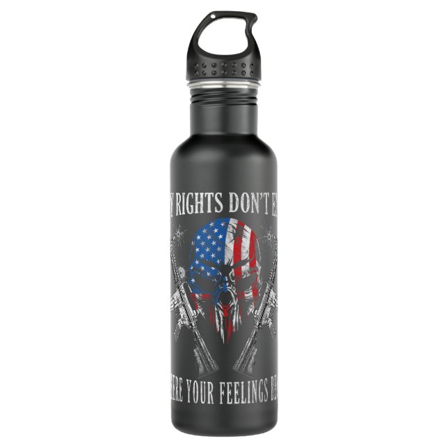 Garrafa 2nd Amendment Feelings America USA Patriotic Skull (Frente)