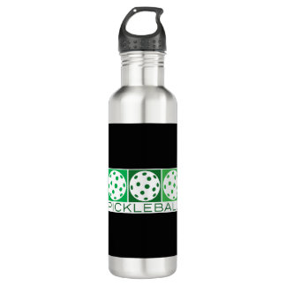 Garrafa 3 Palhetas Verdes em Branco