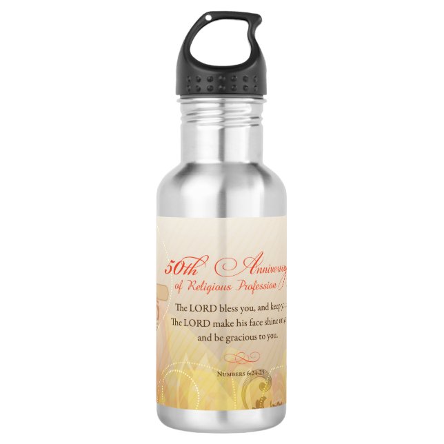 Garrafa 50º Aniversário da Profissão Religiosa, freira (Frente)