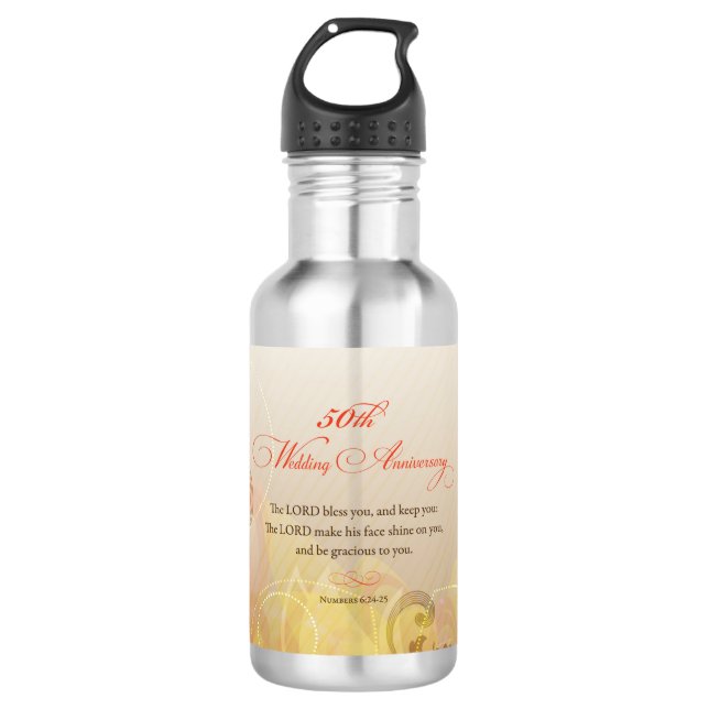 Garrafa 50º aniversário de casamento, Lord Bless e Keep (Frente)