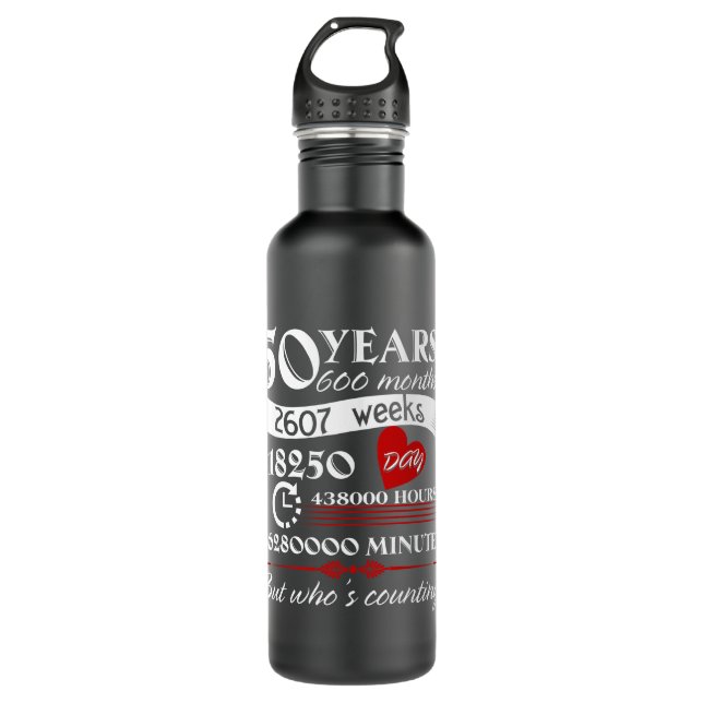 Garrafa 50º Aniversário do Casamento Deu 50 Anos, mas Quem (Frente)