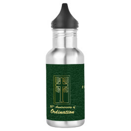 Garrafa 50 anos personalizáveis do Verde de Ordenação