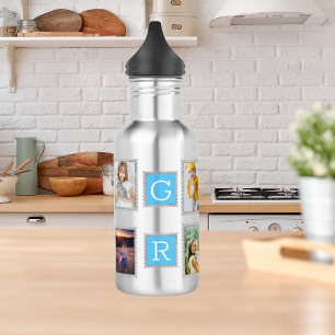 Garrafa 6 Seis Fotografias Collage Cóta Bebê Família Amor 