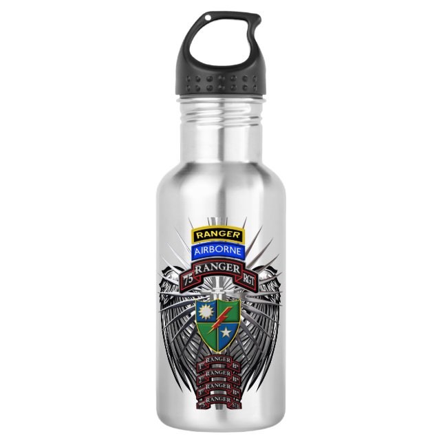 Garrafa 75.º Regimento de Ranger Personalizado (Frente)