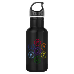 Garrafa 7 cano principal Chakras em um círculo