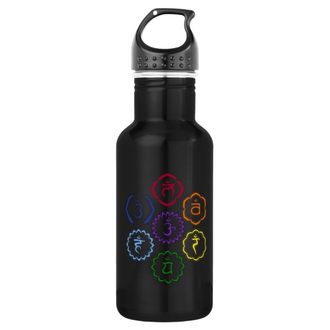 Garrafa 7 Chakras principais em um círculo (Frente)