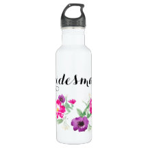 A aguarela da dama de honra floresce a água