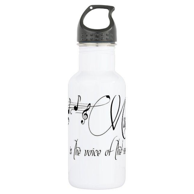 Garrafa A música é a voz da alma (Frente)