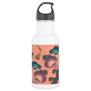 Garrafa Abelhas e Flores - Arte Japonesa Rosa Floral