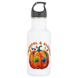 Garrafa Abençoada e agradecida Bomba de outono