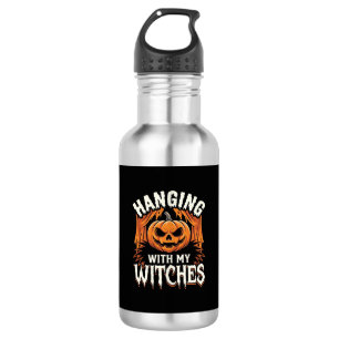 Garrafa Abobora de Halloween Pendurada Com Minhas Bruxas