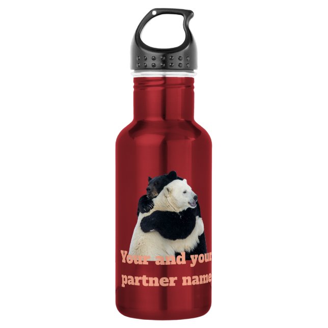 Garrafa Abraço de Urso Amor (Personalizável) (Frente)