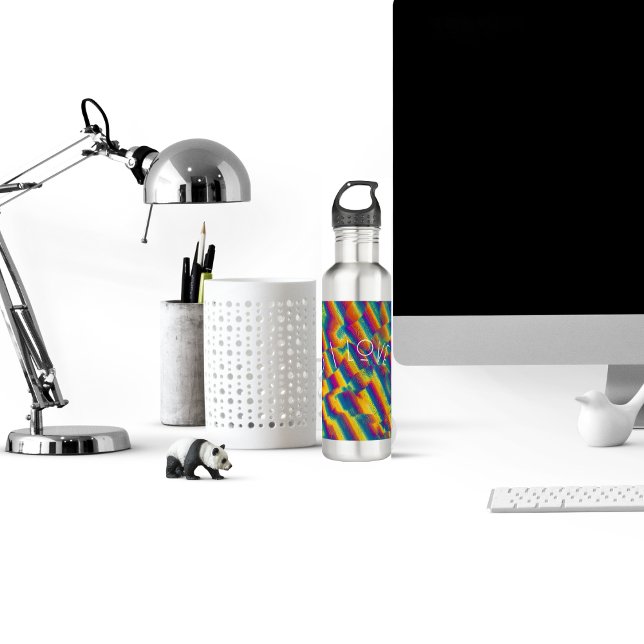 Garrafa Abstrato - Deformações coloridas em vidro (Criador carregado)