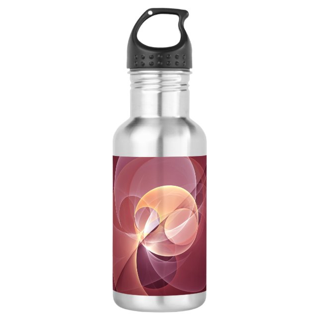 Garrafa Abstrato Elegante Moderno Vinho Vermelho Arte Frac (Frente)