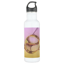 Garrafa Abstrato motiva arte frontal rosa moderna Ouro ros