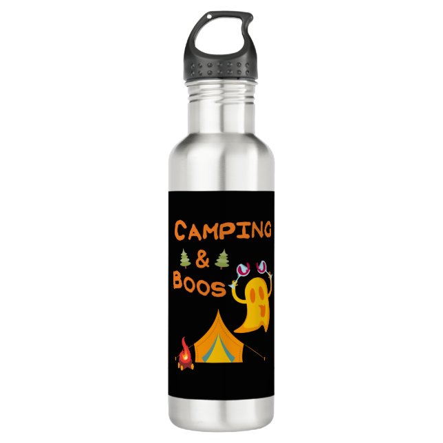 Garrafa Acampamento e Boos Fantasma Campanha de Vinho no H (Frente)