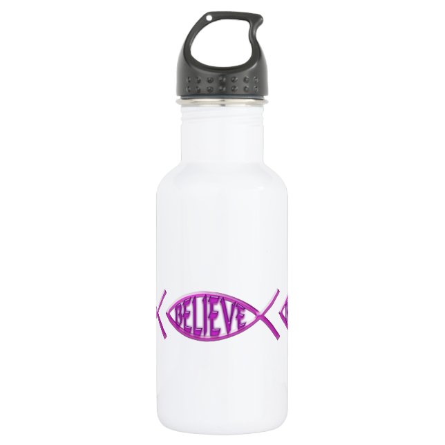 Garrafa Acredite Peixe- Rosa (Frente)