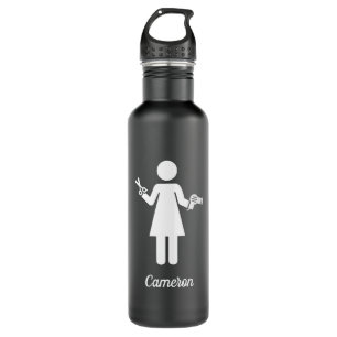 Garrafa Adicionar Seu Nome  Símbolo de cabeleireiro