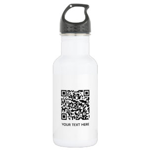 Garrafa Adicionar seu próprio texto de código QR Digital