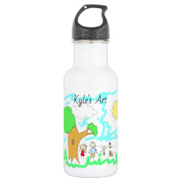 Garrafa Adicione a Trabalho de arte do seu Filho a isto