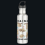 Garrafa Adicione o nome à preguiça personalizada - meu<br><div class="desc">Adicione o nome para personalizar uma garrafa de água decorada com uma preguiça sonolento adorável ("meu animal do espírito").</div>